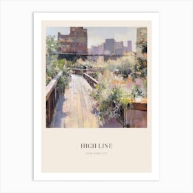 High Line Park New York City 4 Vintage Cezanne Inspired Poster Art Print
