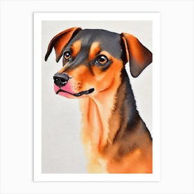 Miniature Pinscher Watercolour Dog Art Print
