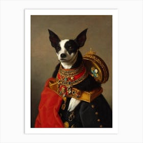 Xoloitzcuintli Renaissance Portrait Oil Painting Art Print