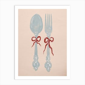 Fork And Spoon Art Print