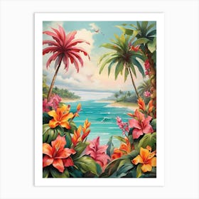 Tropical Paradise art print 1 Art Print