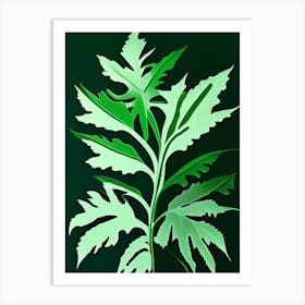 Sweet Cicely Leaf Vibrant Inspired Art Print