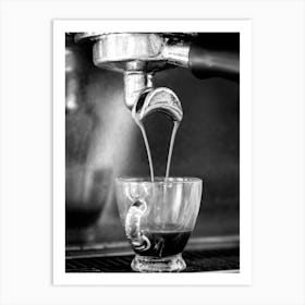 Espresso Machine Pouring Coffee Art Print