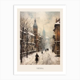 Vintage Winter Painting Poster Vienna Austria 3 Art Print