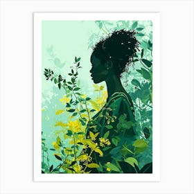 Woman In The Forest 1 Art Print