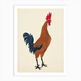 Rooster Illustration Bird Art Print