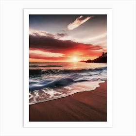 Sunset On The Beach 929 Art Print