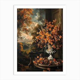 Baroque Floral Still Life Cineraria 5 Art Print