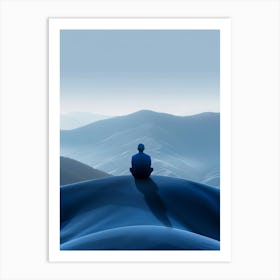 Meditating Man Art Print