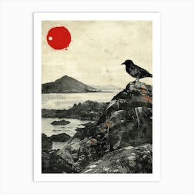 Bird On A Rock Art Print