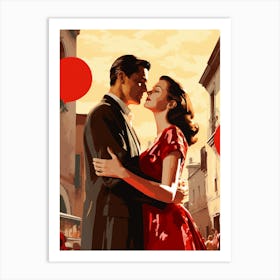 Roman holidays movie love Valentine'S Day Art Print