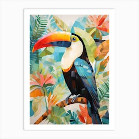 Bird Painting Collage Toucan 4 Art Print