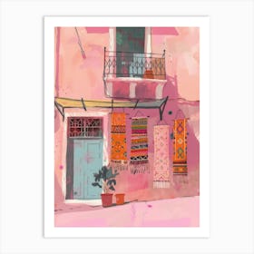 Of A Pink House Art Print