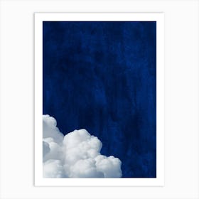 Cloud Navy Blue 2 Art Print