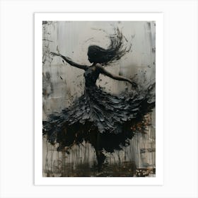 Dancer In Black Art Print