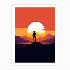 Clean-cut Cowboy Tales Art Print