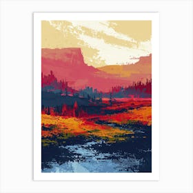 Landscape | Pixel Art Series Art Print