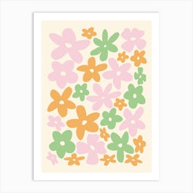 Pastel Flowers Art Print