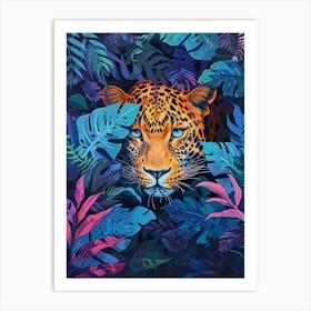 Leopard In The Jungle 49 Art Print