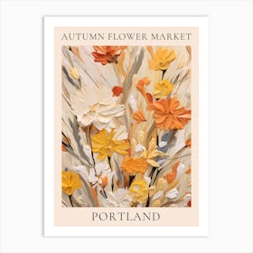 Autumn Flower Market Poster Portland Art Print