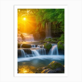 Waterfall In The Forest Art Print