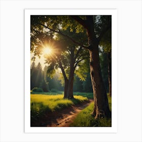 Sunrise In The Forest 3 Art Print