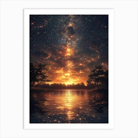 Night Sky With Stars 3 Art Print