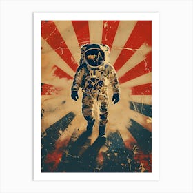 Beautiful Retro Astronaut 6 Art Print