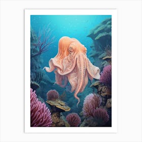 Dumbo Octopus Illustration 10 Art Print