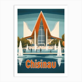 Aihrgdesign A Retro Travel Poster For Chisinau 5 Art Print