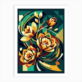 Abstract Flower Painting Art Print