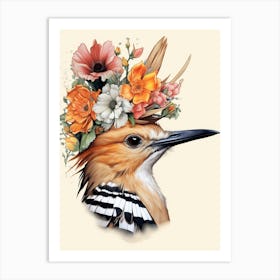 Bird With A Flower Crown Hoopoe 1 Art Print