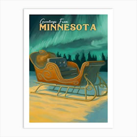 Greetings From Minnesota Art Print