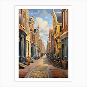 12.Streets of Amsterdam, Van Gogh, frescoes. Art Print