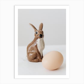 Rabbit And Egg Art Print