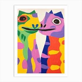 Colourful Kids Animal Art Iguana 1 Art Print