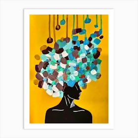 Abstract Of A Woman'S Head Art Print