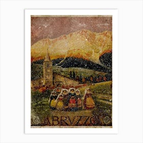 Vintage Travel Poster ― Abruzzo Art Print