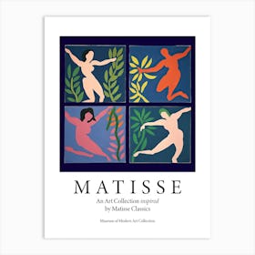 Women Dancing, Shape Study, The Matisse Inspired Art Collection Poster 2 Art Print