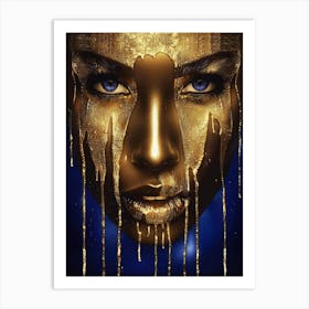 Gold Face 10 Art Print