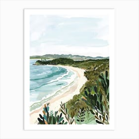 Travel Poster Happy Places Byron Bay 1 Art Print