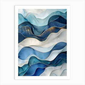 Blue Waves 6 Art Print