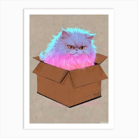 Cat In A Box 10 Art Print