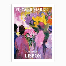 Vintage Flower Market Painting Lisbon 4 Art Print