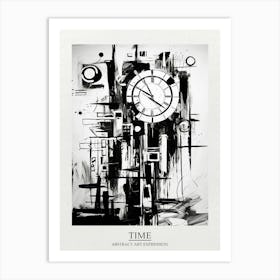 Time Abstract Black And White 5 Poster Art Print