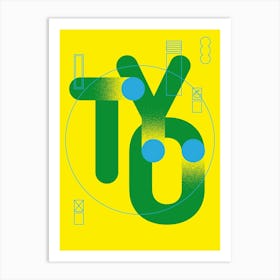 TYO #1 Yellow/Green Art Print