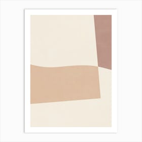 ABSTRACT MINIMALIST GEOMETRY - NUDE 01 Art Print