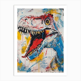 Abstract Graffiti Style Dinosaur 1 Art Print