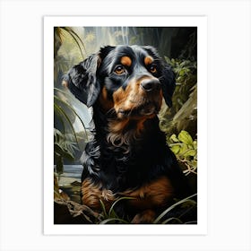 Rottweiler Within A Forest Art Print