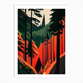 Bohemian Switzerland National Park Czech Republic Retro Art Print